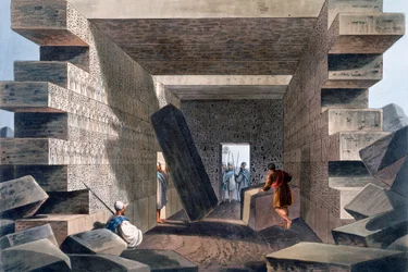 Interno del Tempio di Giove Ammone, vicino ad Alessandria, tavola 71 da 